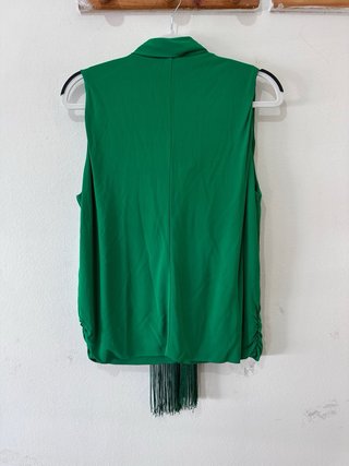 Blusa Carolina Herrera verde sin mangas