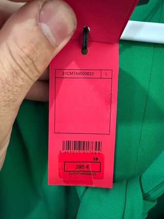 Blusa Carolina Herrera verde sin mangas