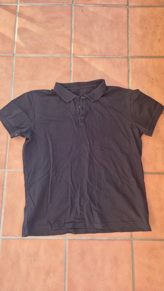 Polo Negro Básico Hombre Talla S