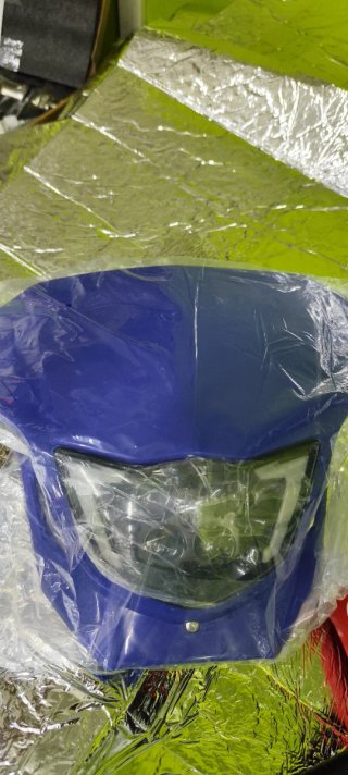 Careta Faro LED Universal Moto Azul