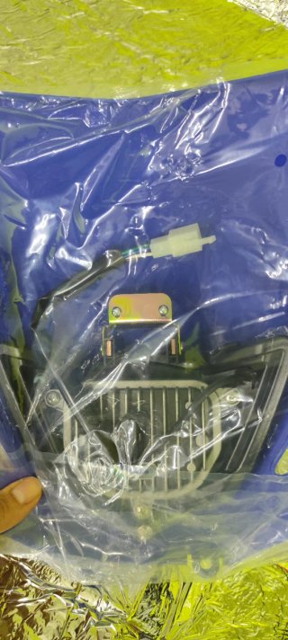 Careta Faro LED Universal Moto Azul