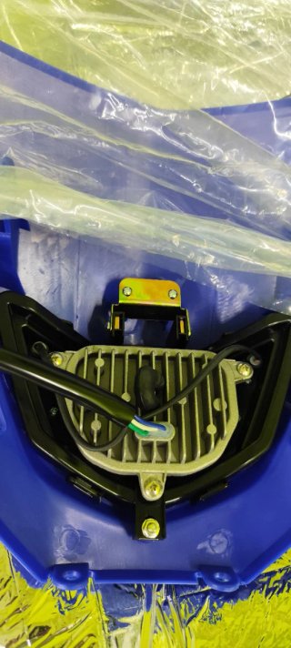 Careta Faro LED Universal Moto Azul