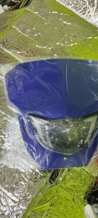 Careta Faro LED Universal Moto Azul