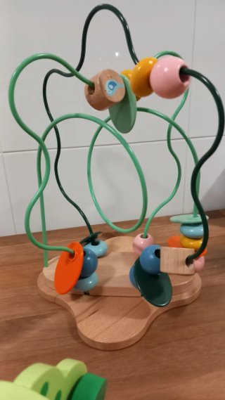 Lote juguetes de madera para bebé