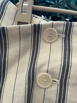 Pantalón falda rayas azul y blanco