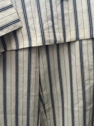 Pantalón falda rayas azul y blanco
