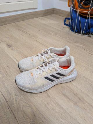 Zapatillas Adidas Running Blancas Naranja