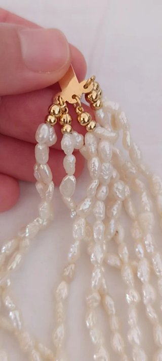 Collar de perlas naturales antiguo
