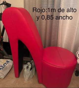 Sillón Zapato Tacón Rojo Polipiel