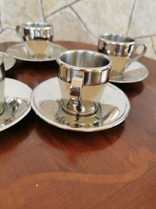 Set Tazzine Caffè Acciaio Inox