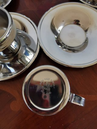 Set Tazzine Caffè Acciaio Inox