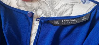 Mono corto Zara, azul eléctrico, Talla M.