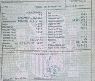 Volkswagen Touareg 3.2 V6 Gasolina motor bueno