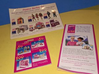 Lote 3 Cataloghi Barbie in spagnolo anni '90
