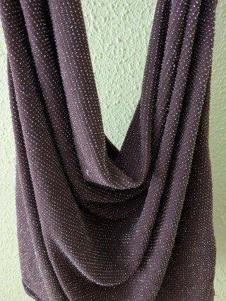 Top halter brillante marrón Talla S