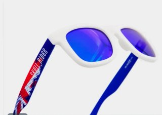 Gafas Skull Rider Blancas y Azules