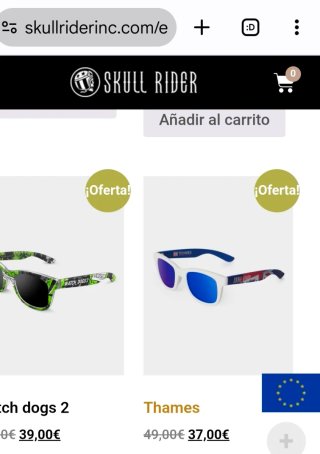 Gafas Skull Rider Blancas y Azules