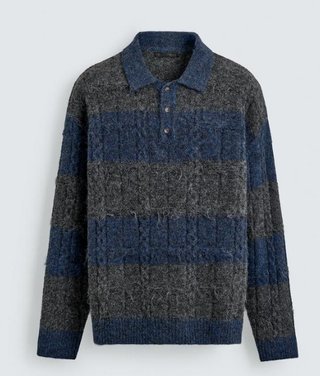 POLO PUNTO JACQUARD RAYAS, JARSEI