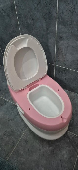 Orinal infantil rosa y blanco