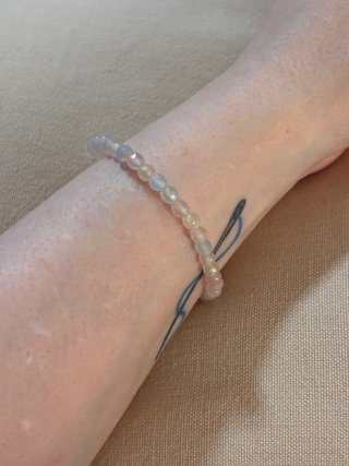 Pulsera Morganita Facetada 4mm Piedra Natural