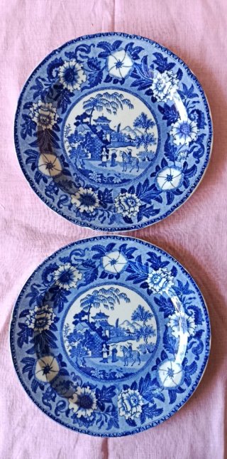 2 piatti Staffordshire 1825