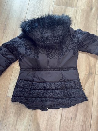 Chaquetón Desigual Talla 44 Negro/Rojo