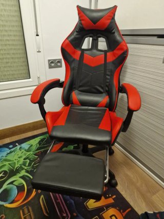 Silla Gaming Negra y Roja