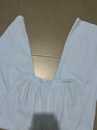 Pantalón de lino azul