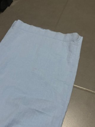 Pantalón de lino azul