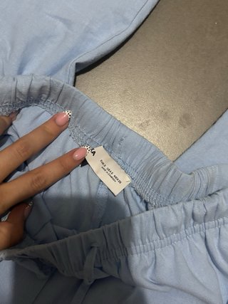 Pantalón de lino azul