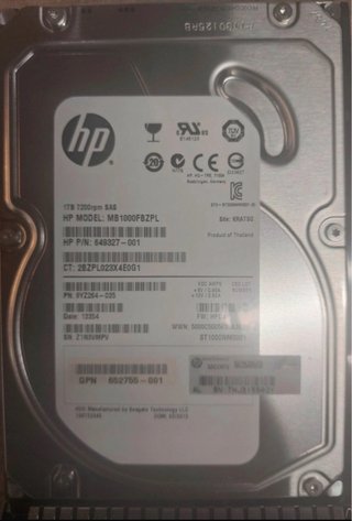 Disco Duro HP 1TB SAS 7200 RPM - Precio Negociable