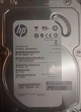 Disco Duro HP 1TB SAS 7200 RPM - Precio Negociable