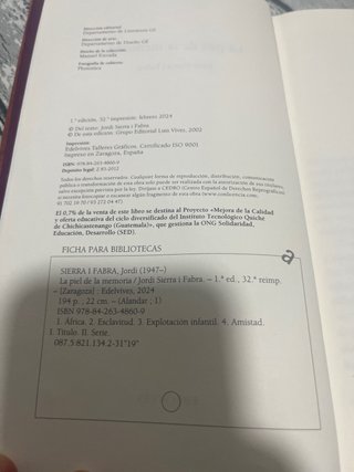Libro “La piel de la memoria”