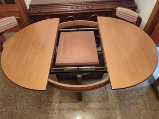 Mesa de comedor redonda extensible