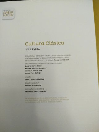 Cultura clásica, ESO serie Evoca