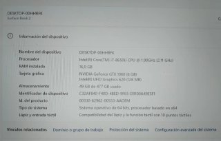 Microsoft Surface Gris Plata pro 2