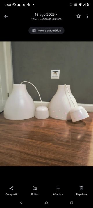 Lámparas colgantes de plástico blancas