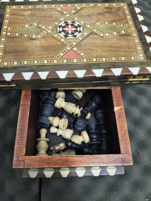 Caja Ajedrez Artesanal Taracea Granadina