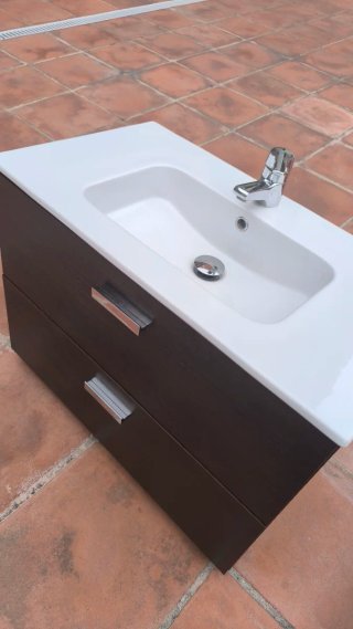 Mueble Lavabo Roca Victoria 80cm Wengue