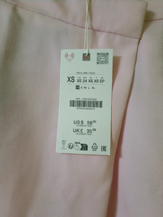 Conjunto Zara Blazer y Bermuda Rosa XS