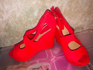 Cuñas Bershka Rojas Talla 38