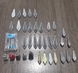 39 Plomos Pesca Surfcasting Trilobe y Pirámides