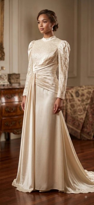 Vestido dorado elegante con pedrería