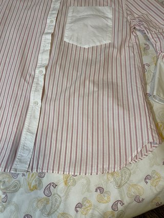 Camisa Zara Rayas Rosas y Blancas Manga Francesa