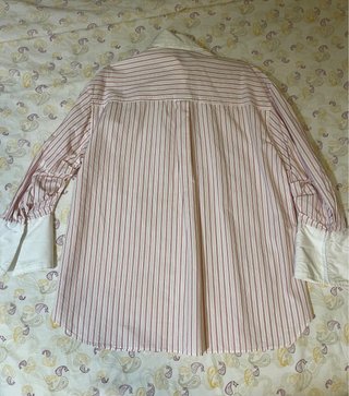 Camisa Zara Rayas Rosas y Blancas Manga Francesa