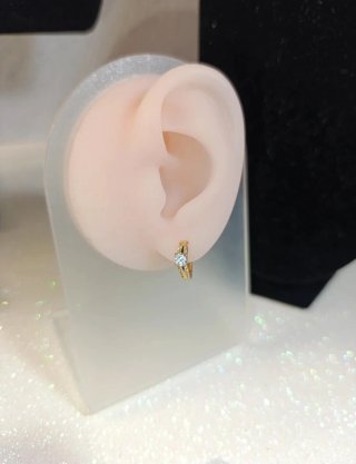 Pendientes oro laminado y circonitas Xuping