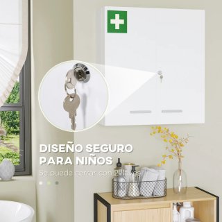 Botiquín metálico 3 niveles con llave TARA