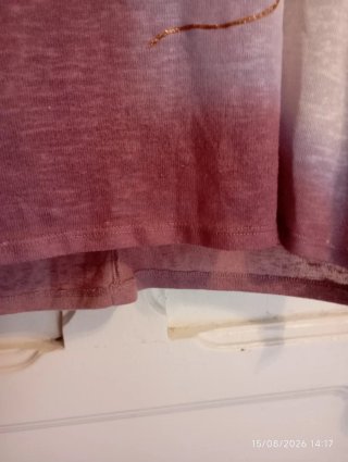 Blusa tejida morada y blanca talla única