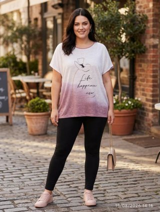 Blusa tejida morada y blanca talla única