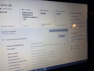 Portátil HP 15.6 Azul 8gb RAM